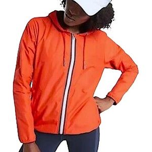 Athleta Ascender Jacket Red Zip Up Wind Breaker Size Small